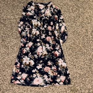 Flowered maternity dress